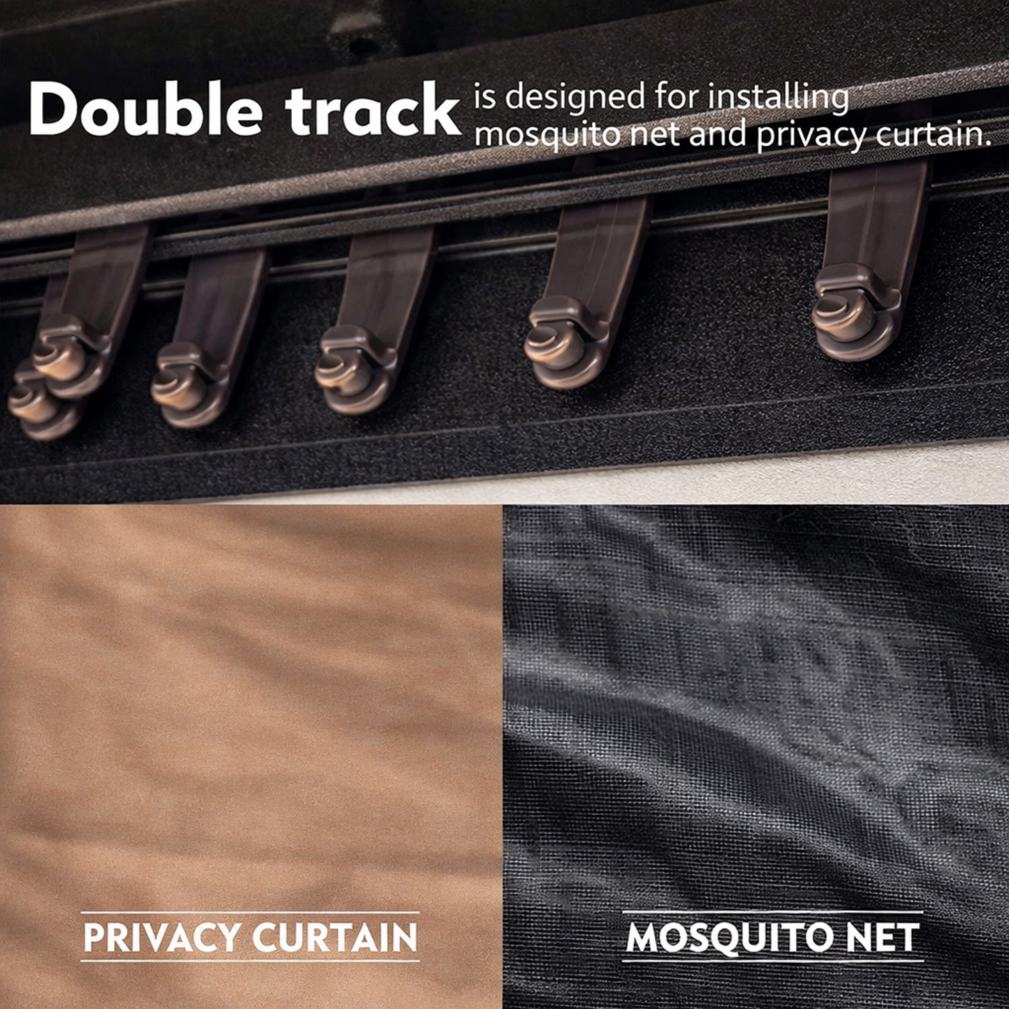 12"×16" Aluminum Hardtop Gazebo – Double Roof Design