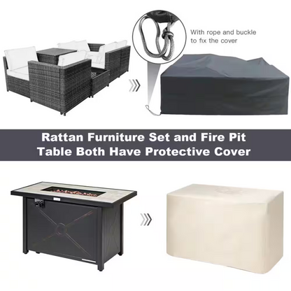 9-Piece Patio Furniture Set – Fire Pit Storage
