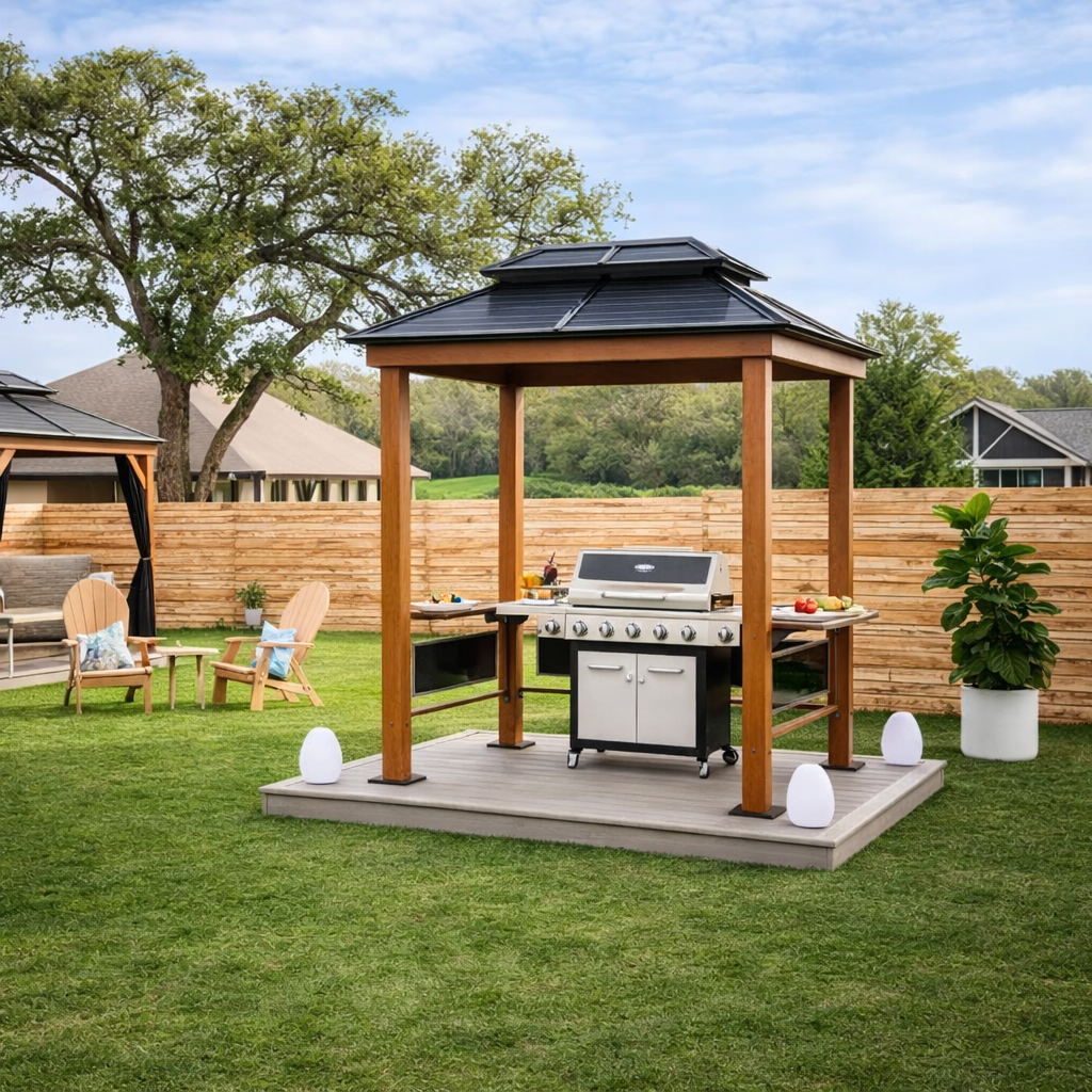 6"×8" Grill Gazebo – Compact BBQ Design