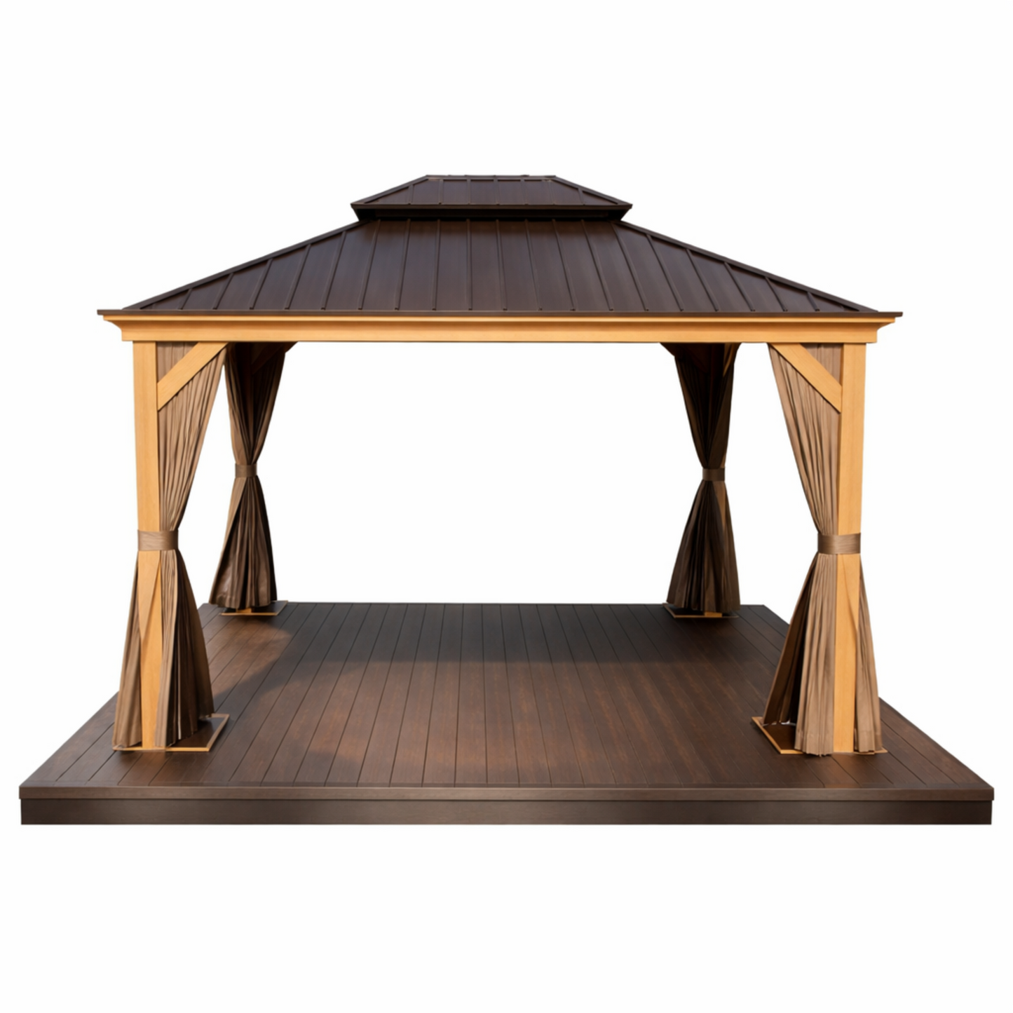 12"×18" Hardtop Gazebo – Double Roof Design