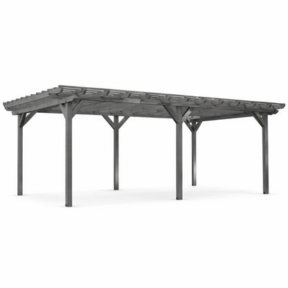 12"×20" Wood Pergola – Grape Trellis Style