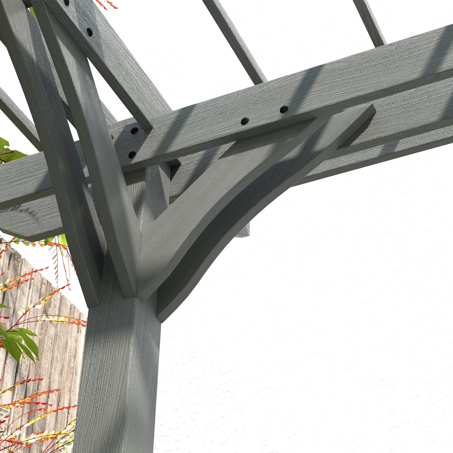 12"×20" Wood Pergola – Grape Trellis Style