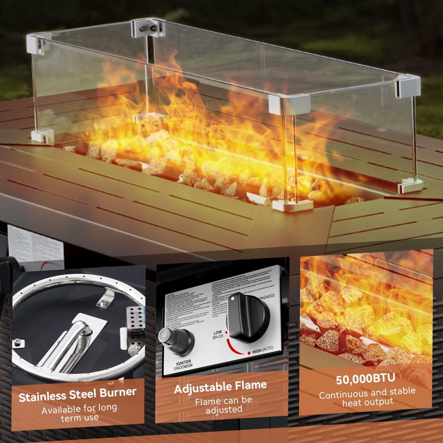 7-Piece Patio Furniture Set – Fire Pit Seating