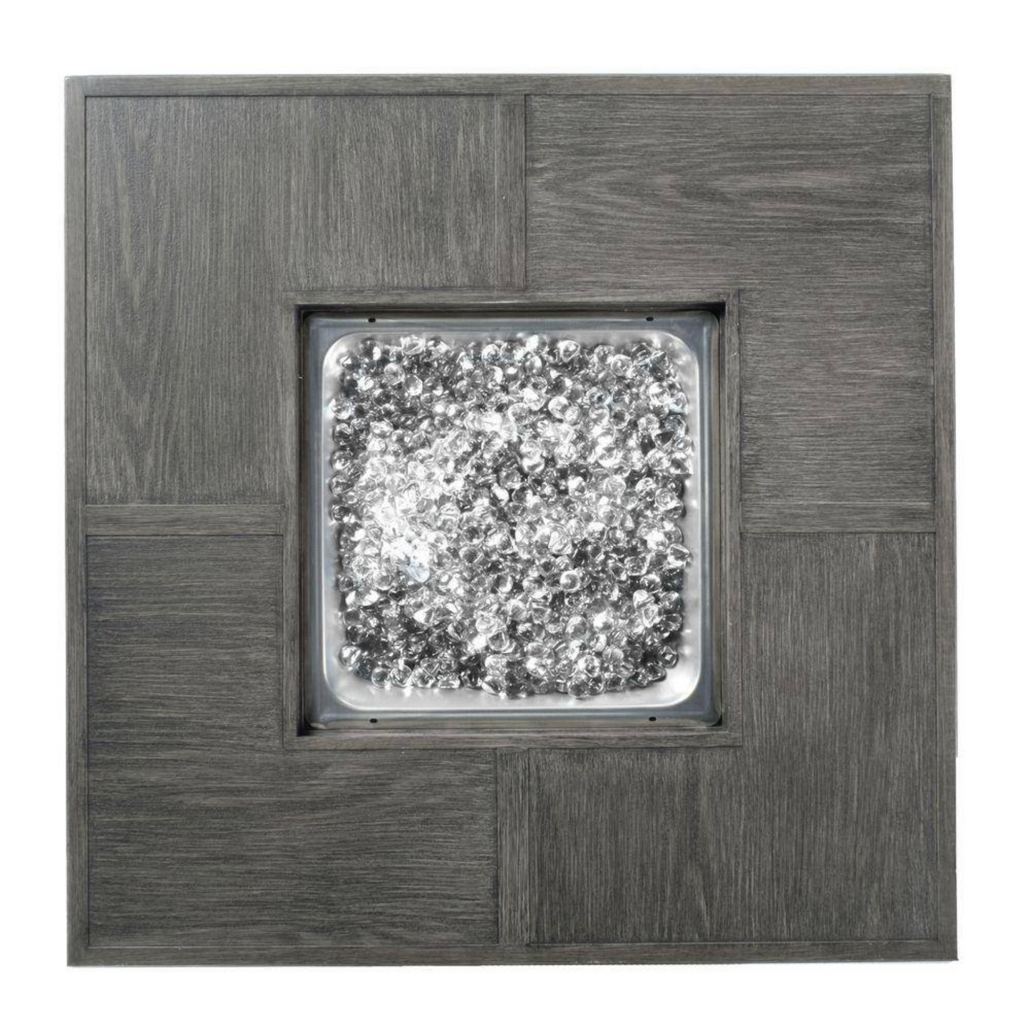 40"×25" Square Aluminum Fire Pit Table