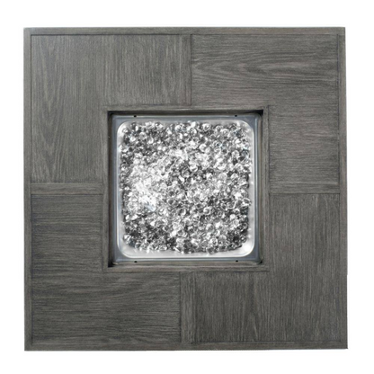 40"×25" Square Aluminum Fire Pit Table