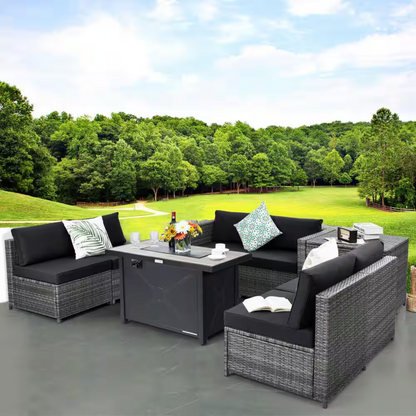 9-Piece Patio Furniture Set – Fire Pit Storage