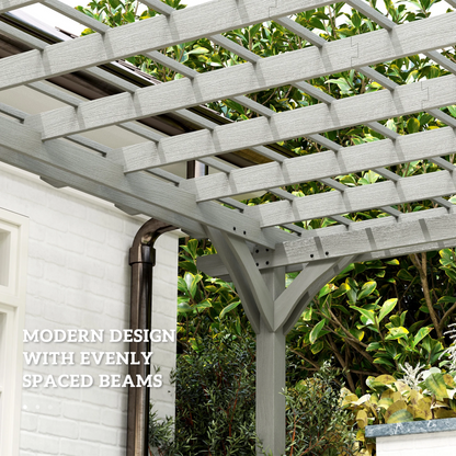 12"×20" Wood Pergola – Grape Trellis Style