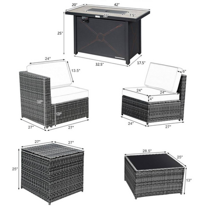 9-Piece Patio Furniture Set – Fire Pit Storage