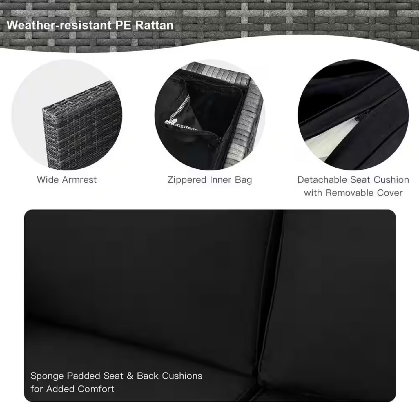 9-Piece Patio Furniture Set – Fire Pit Storage