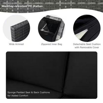 9-Piece Patio Furniture Set – Fire Pit Storage