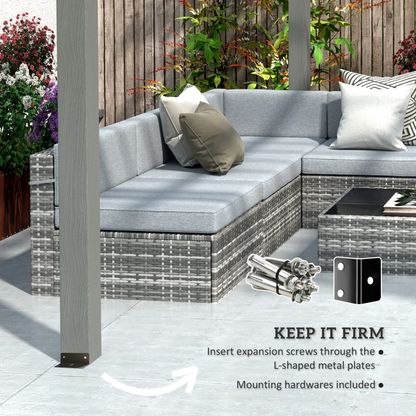 12"×20" Wood Pergola – Grape Trellis Style