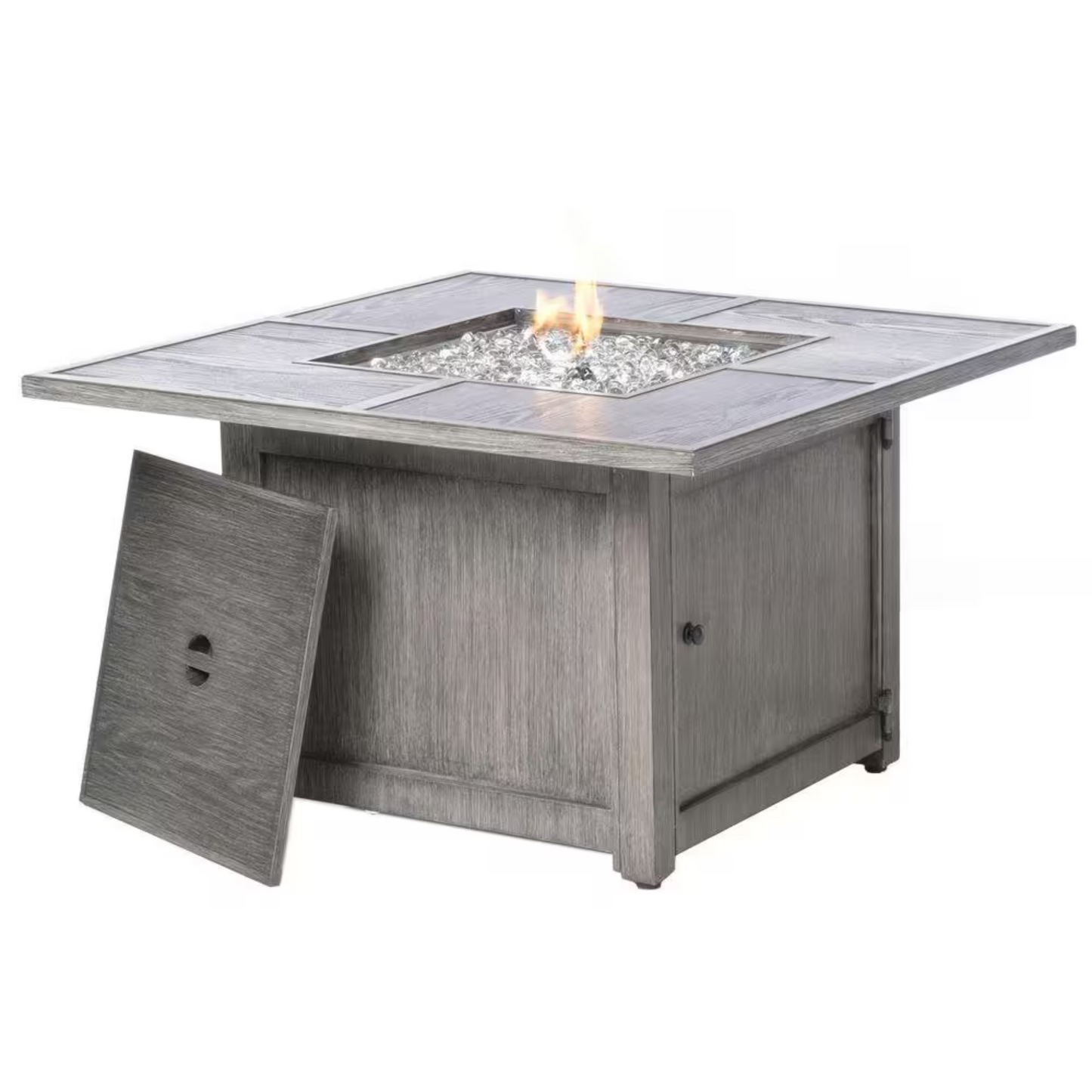 40"×25" Square Aluminum Fire Pit Table