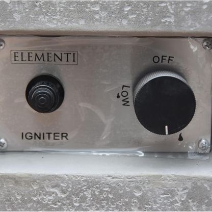 56"×32" Cast Concrete Fire Pit Table