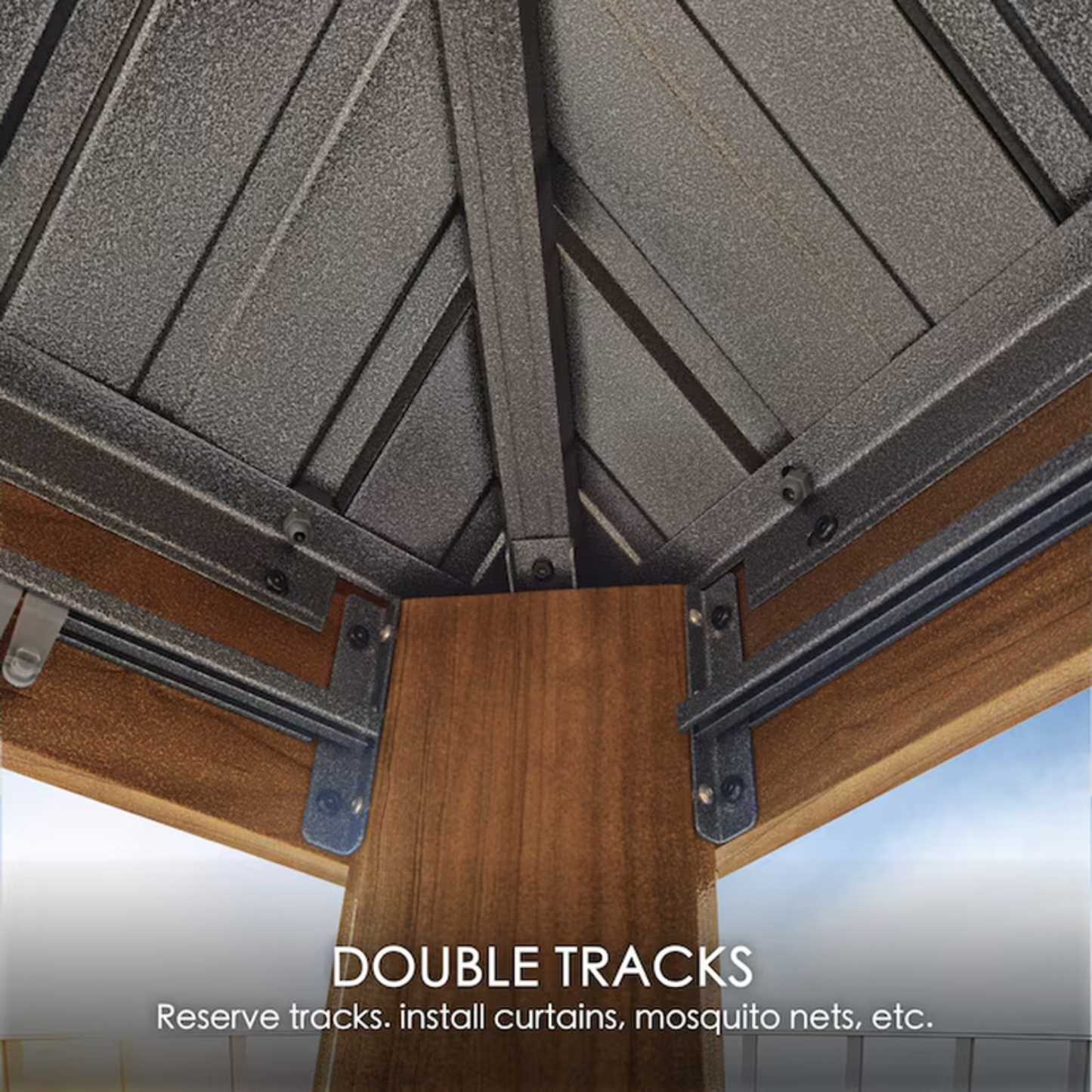 12"×18" Hardtop Gazebo – Double Roof Design